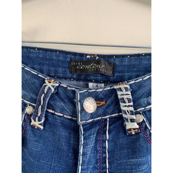 Cache Contour Collection Cowgirl Western Contrast Stitch Bootcut Jeans - Picture 5 of 13